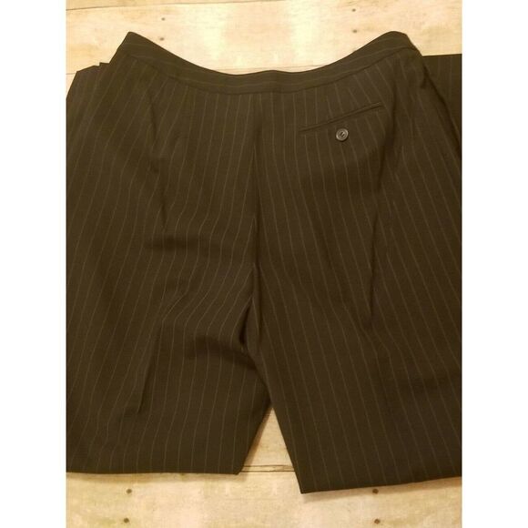 Charter Club Ladies Pants Sz14 Katherine Fit Full Length Lined Black Pin Stripe - Picture 9 of 12